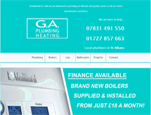 Tablet Screenshot of gaplumbing-heating.co.uk